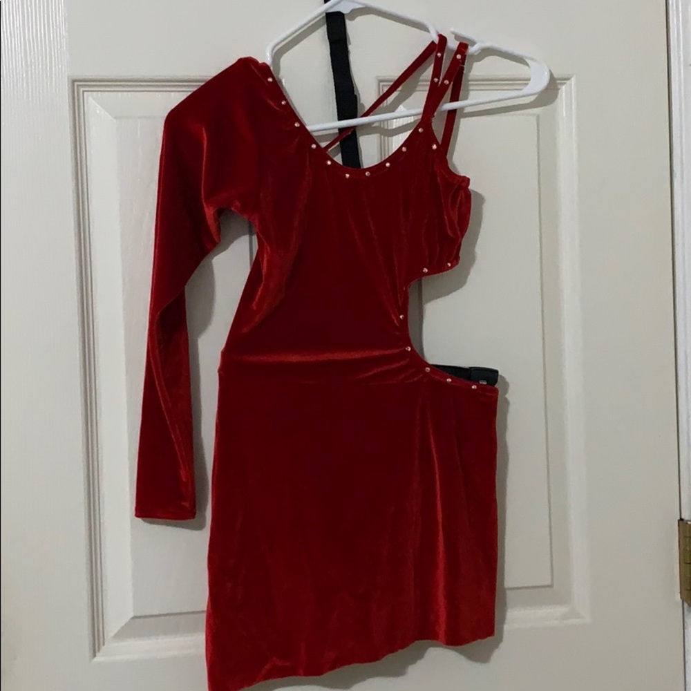 Red velvet dance costume